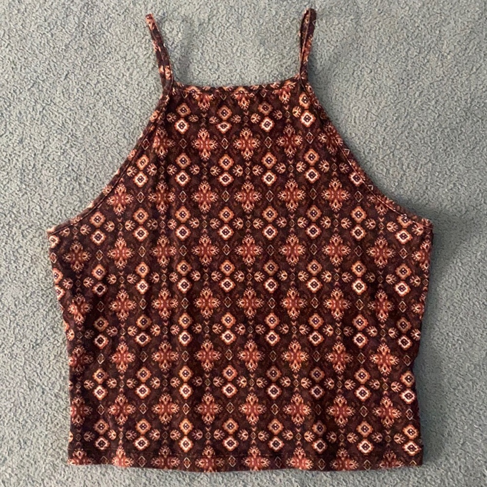Garage High-Neck Cami Crop Top Size Medium